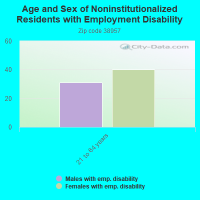 Age and Sex of Noninstitutionalized Residents with Employment Disability