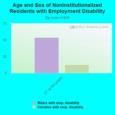 Age and Sex of Noninstitutionalized Residents with Employment Disability