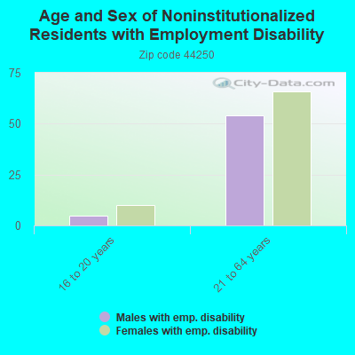 Age and Sex of Noninstitutionalized Residents with Employment Disability