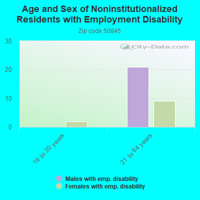 Age and Sex of Noninstitutionalized Residents with Employment Disability