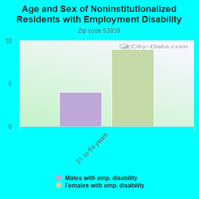 Age and Sex of Noninstitutionalized Residents with Employment Disability