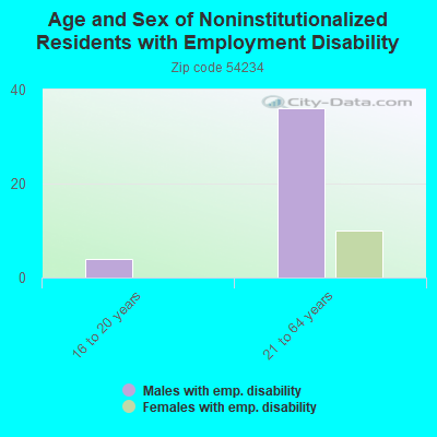 Age and Sex of Noninstitutionalized Residents with Employment Disability