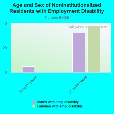 Age and Sex of Noninstitutionalized Residents with Employment Disability