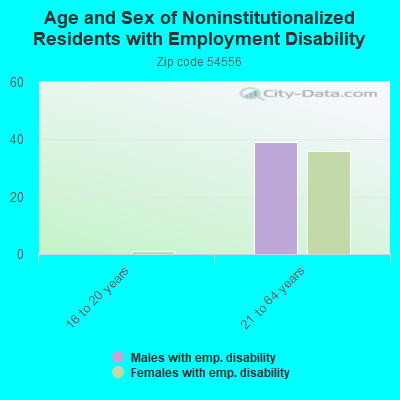 Age and Sex of Noninstitutionalized Residents with Employment Disability