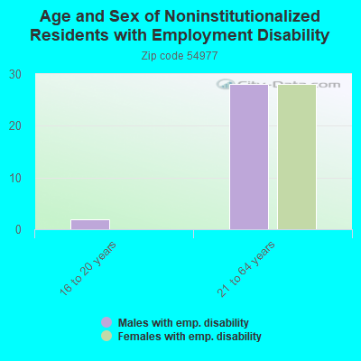 Age and Sex of Noninstitutionalized Residents with Employment Disability