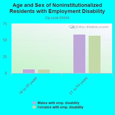 Age and Sex of Noninstitutionalized Residents with Employment Disability