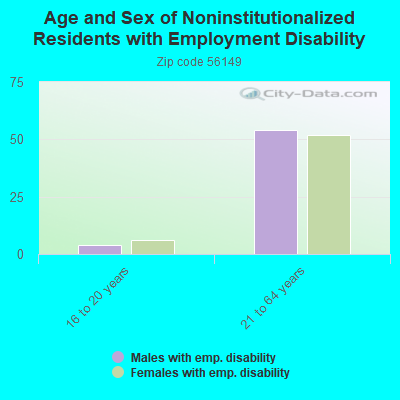 Age and Sex of Noninstitutionalized Residents with Employment Disability