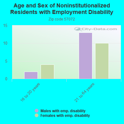 Age and Sex of Noninstitutionalized Residents with Employment Disability