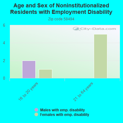 Age and Sex of Noninstitutionalized Residents with Employment Disability