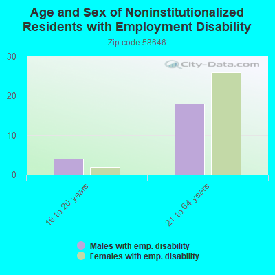 Age and Sex of Noninstitutionalized Residents with Employment Disability