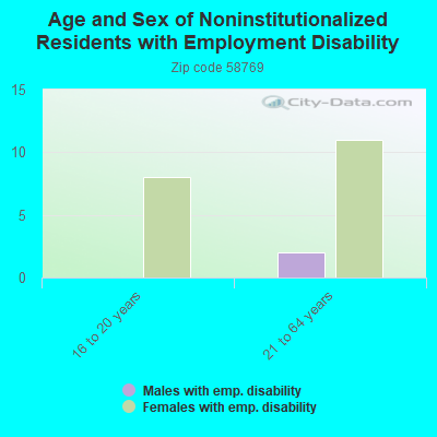 Age and Sex of Noninstitutionalized Residents with Employment Disability