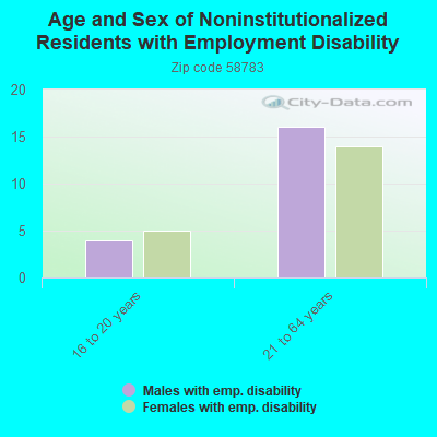 Age and Sex of Noninstitutionalized Residents with Employment Disability