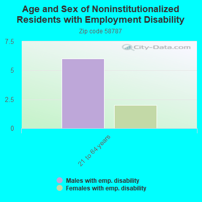 Age and Sex of Noninstitutionalized Residents with Employment Disability