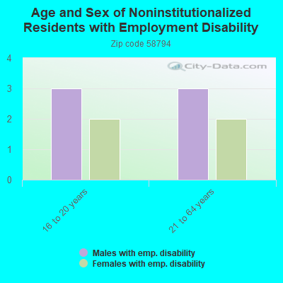 Age and Sex of Noninstitutionalized Residents with Employment Disability