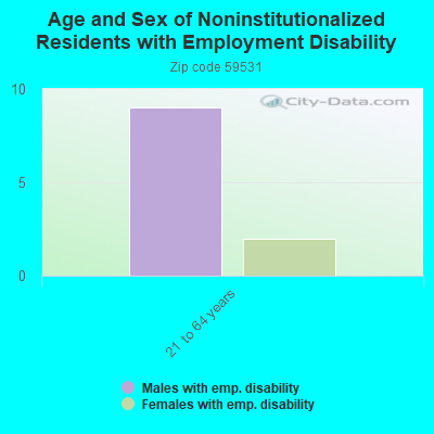 Age and Sex of Noninstitutionalized Residents with Employment Disability