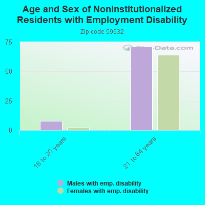 Age and Sex of Noninstitutionalized Residents with Employment Disability