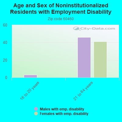 Age and Sex of Noninstitutionalized Residents with Employment Disability