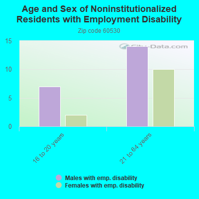 Age and Sex of Noninstitutionalized Residents with Employment Disability