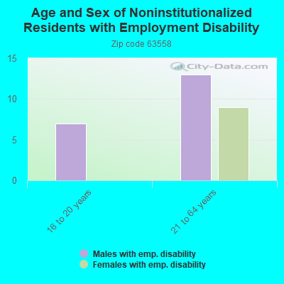 Age and Sex of Noninstitutionalized Residents with Employment Disability