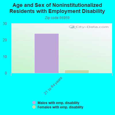 Age and Sex of Noninstitutionalized Residents with Employment Disability