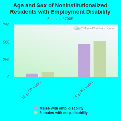 Age and Sex of Noninstitutionalized Residents with Employment Disability