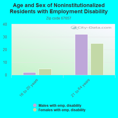 Age and Sex of Noninstitutionalized Residents with Employment Disability