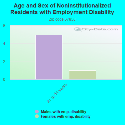 Age and Sex of Noninstitutionalized Residents with Employment Disability