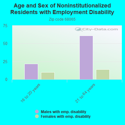 Age and Sex of Noninstitutionalized Residents with Employment Disability