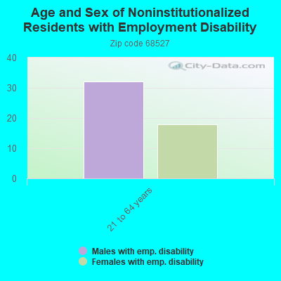 Age and Sex of Noninstitutionalized Residents with Employment Disability