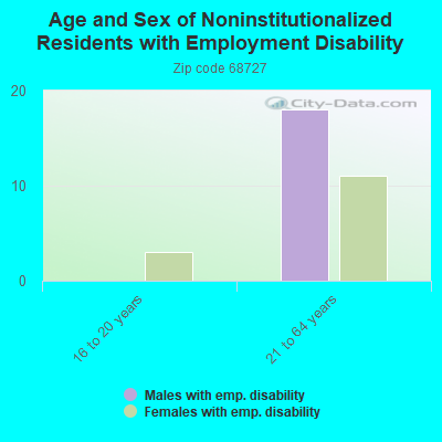 Age and Sex of Noninstitutionalized Residents with Employment Disability