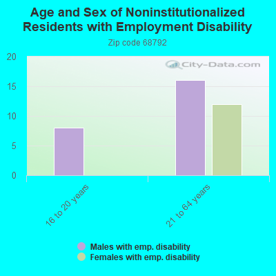 Age and Sex of Noninstitutionalized Residents with Employment Disability