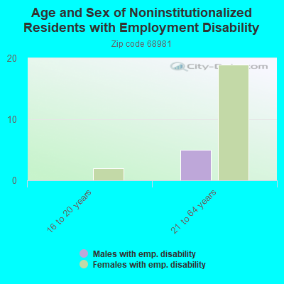 Age and Sex of Noninstitutionalized Residents with Employment Disability