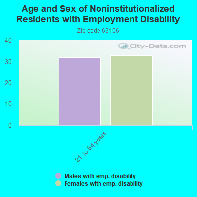 Age and Sex of Noninstitutionalized Residents with Employment Disability