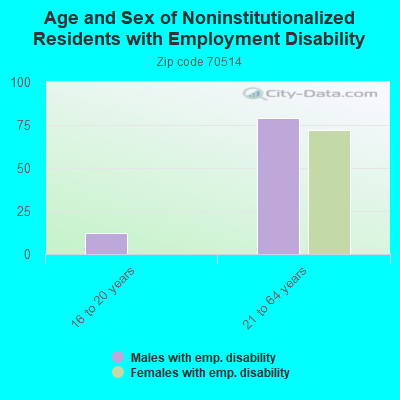 Age and Sex of Noninstitutionalized Residents with Employment Disability