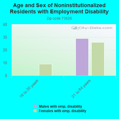 Age and Sex of Noninstitutionalized Residents with Employment Disability