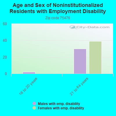 Age and Sex of Noninstitutionalized Residents with Employment Disability