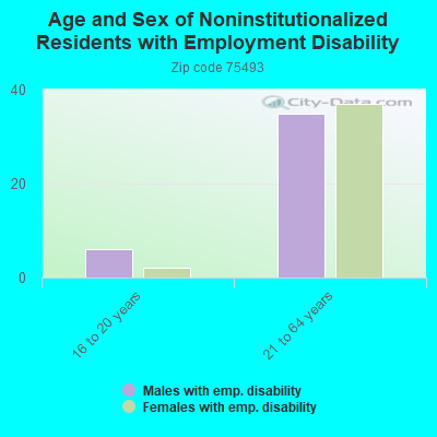 Age and Sex of Noninstitutionalized Residents with Employment Disability