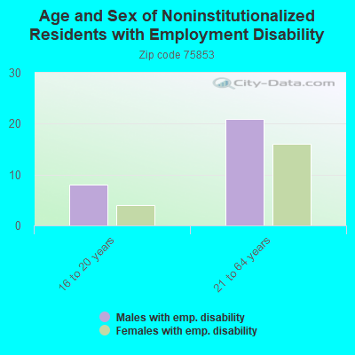 Age and Sex of Noninstitutionalized Residents with Employment Disability