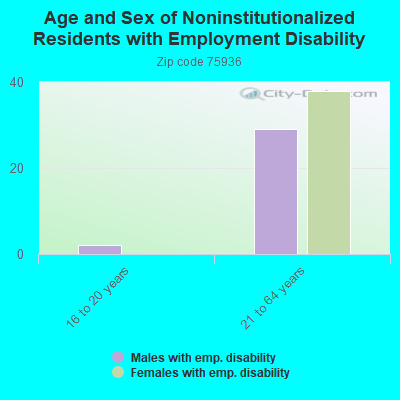 Age and Sex of Noninstitutionalized Residents with Employment Disability