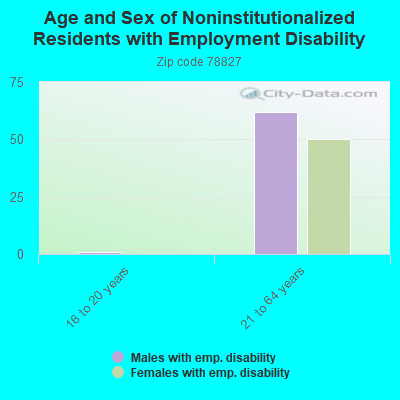 Age and Sex of Noninstitutionalized Residents with Employment Disability