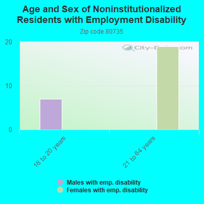 Age and Sex of Noninstitutionalized Residents with Employment Disability