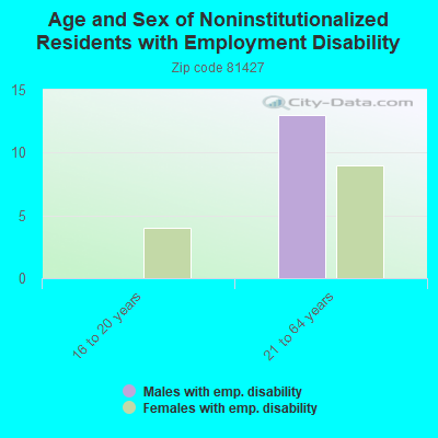 Age and Sex of Noninstitutionalized Residents with Employment Disability