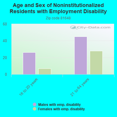 Age and Sex of Noninstitutionalized Residents with Employment Disability