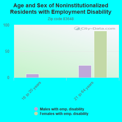 Age and Sex of Noninstitutionalized Residents with Employment Disability