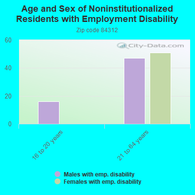 Age and Sex of Noninstitutionalized Residents with Employment Disability