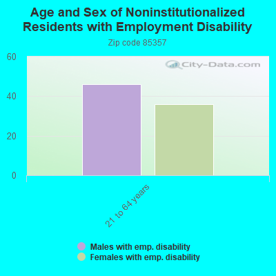 Age and Sex of Noninstitutionalized Residents with Employment Disability