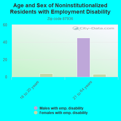 Age and Sex of Noninstitutionalized Residents with Employment Disability