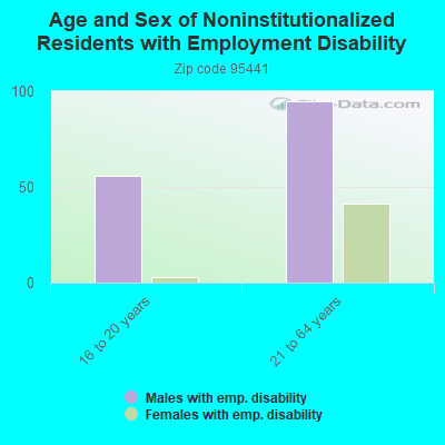 Age and Sex of Noninstitutionalized Residents with Employment Disability