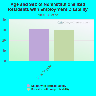 Age and Sex of Noninstitutionalized Residents with Employment Disability