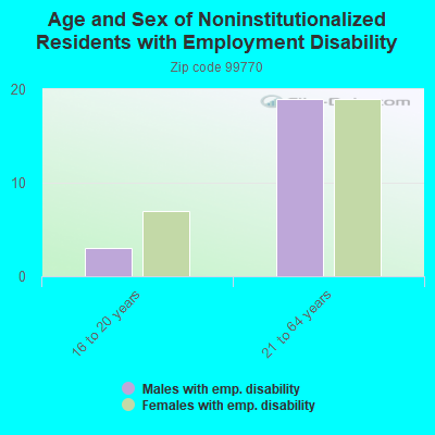 Age and Sex of Noninstitutionalized Residents with Employment Disability